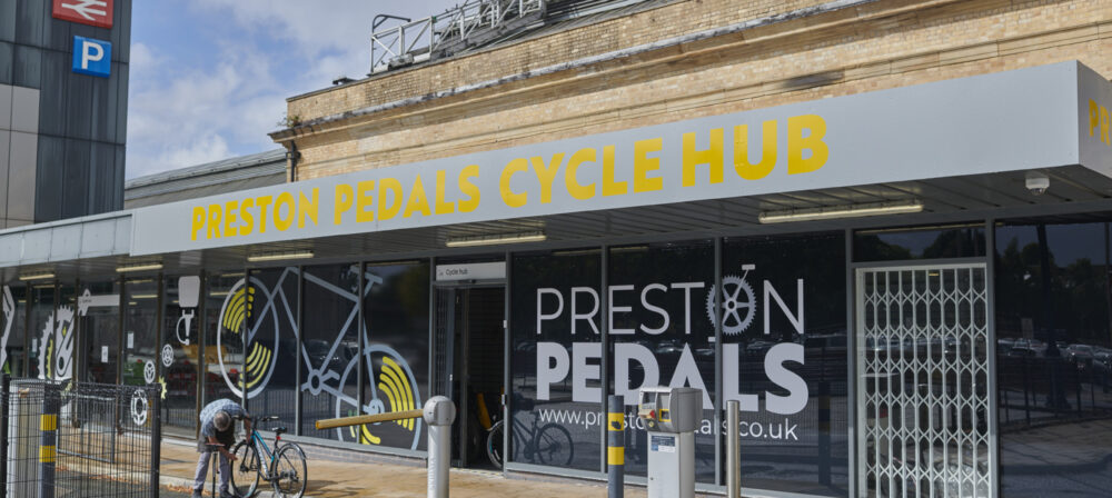 Preston Pedals building at Preston Railway Station