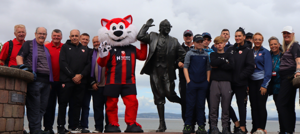 Group with Christie the Cat Mascot