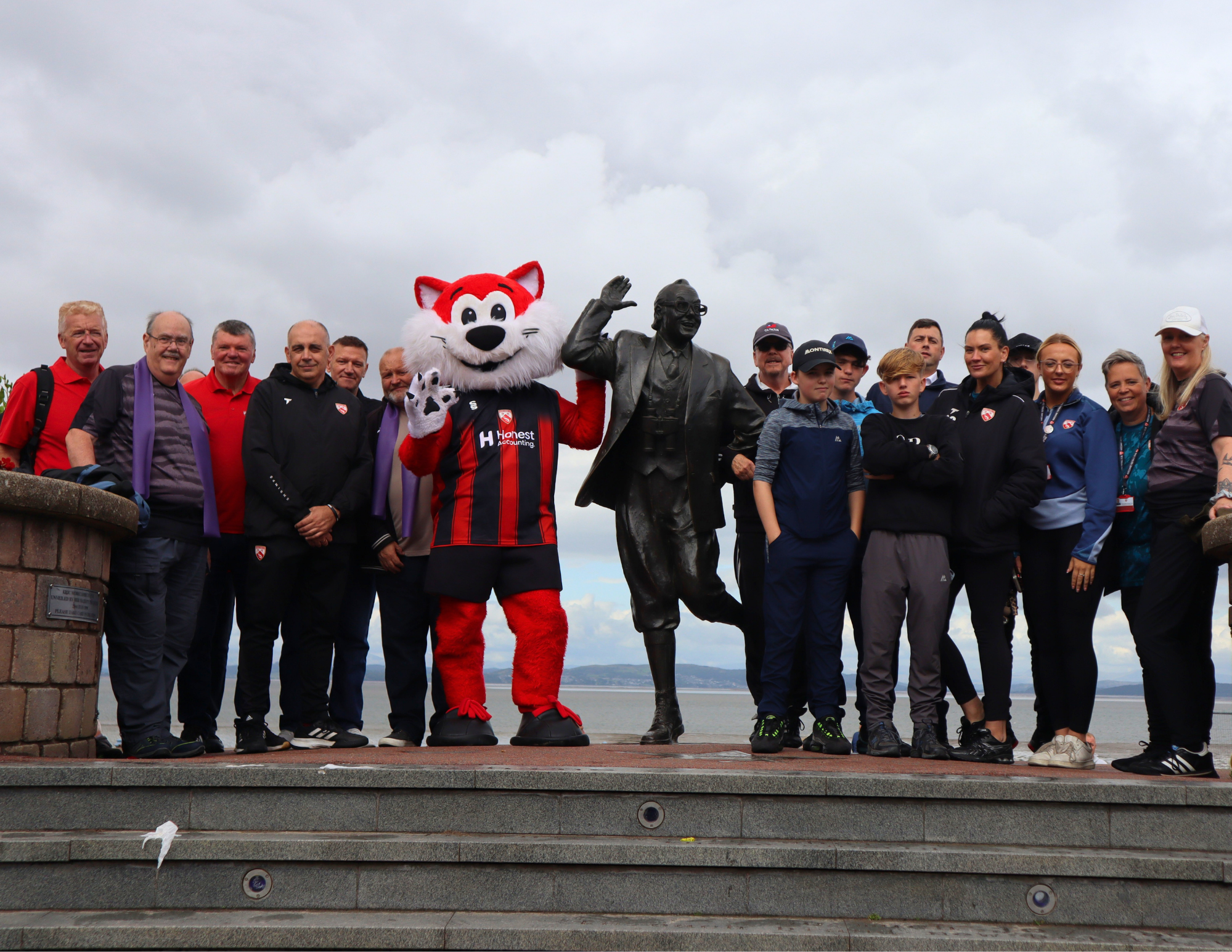 Group with Christie the Cat Mascot